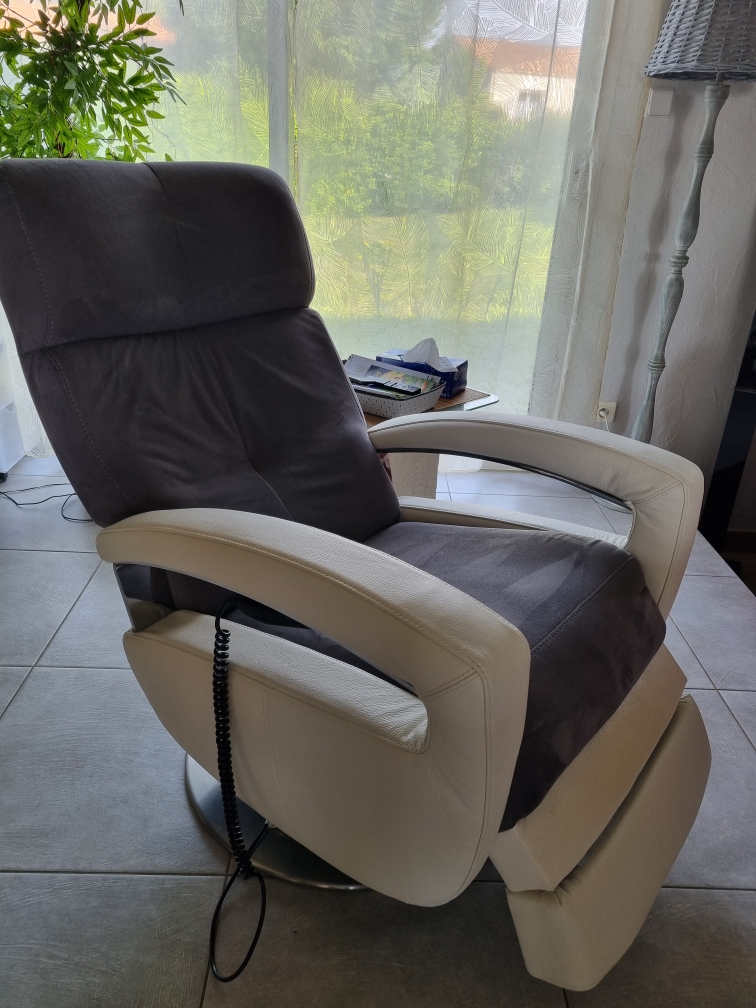 Fauteuil accotoirs cuir